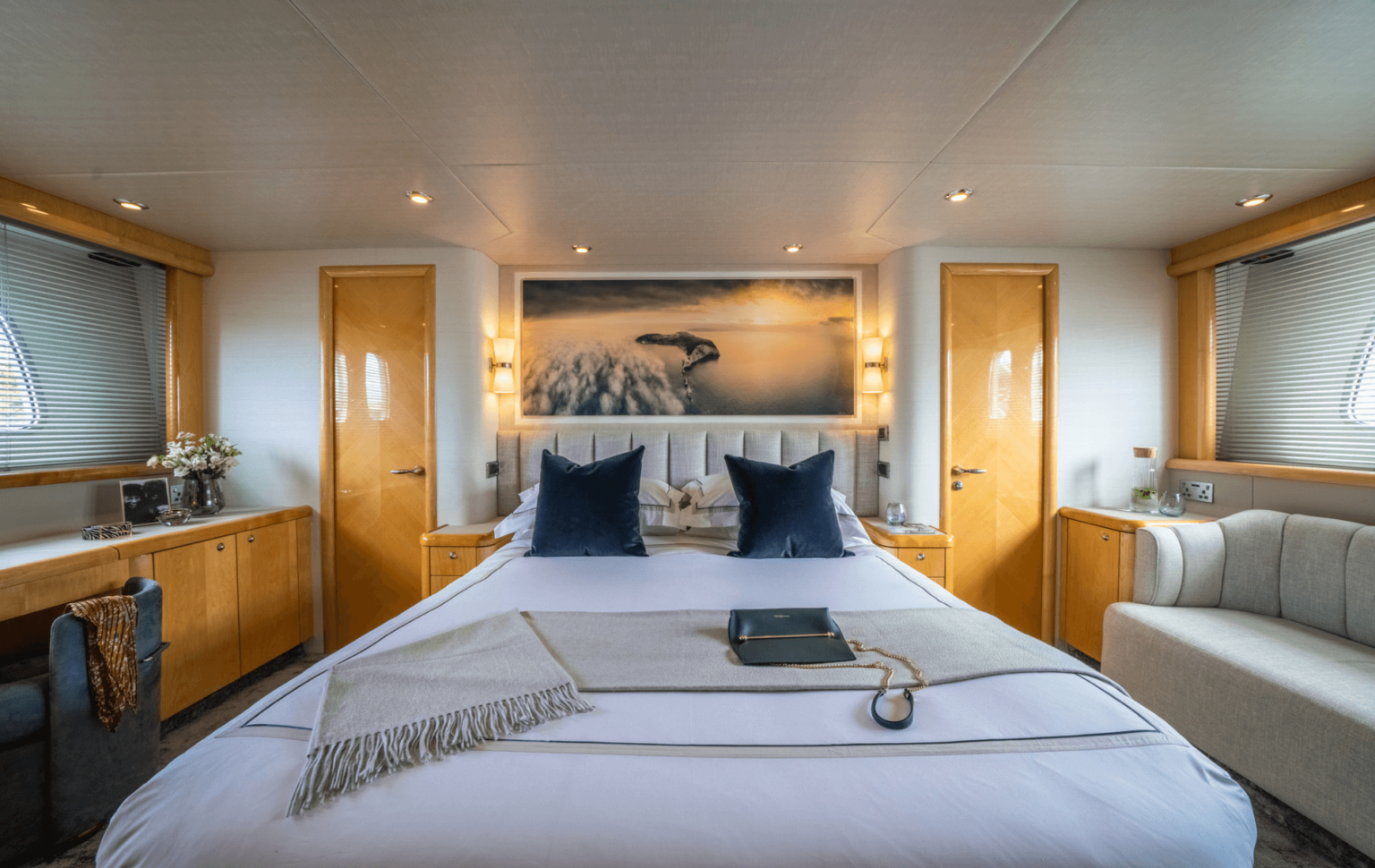 Oceanus Charters Luxury Yacht Experience Bedroom