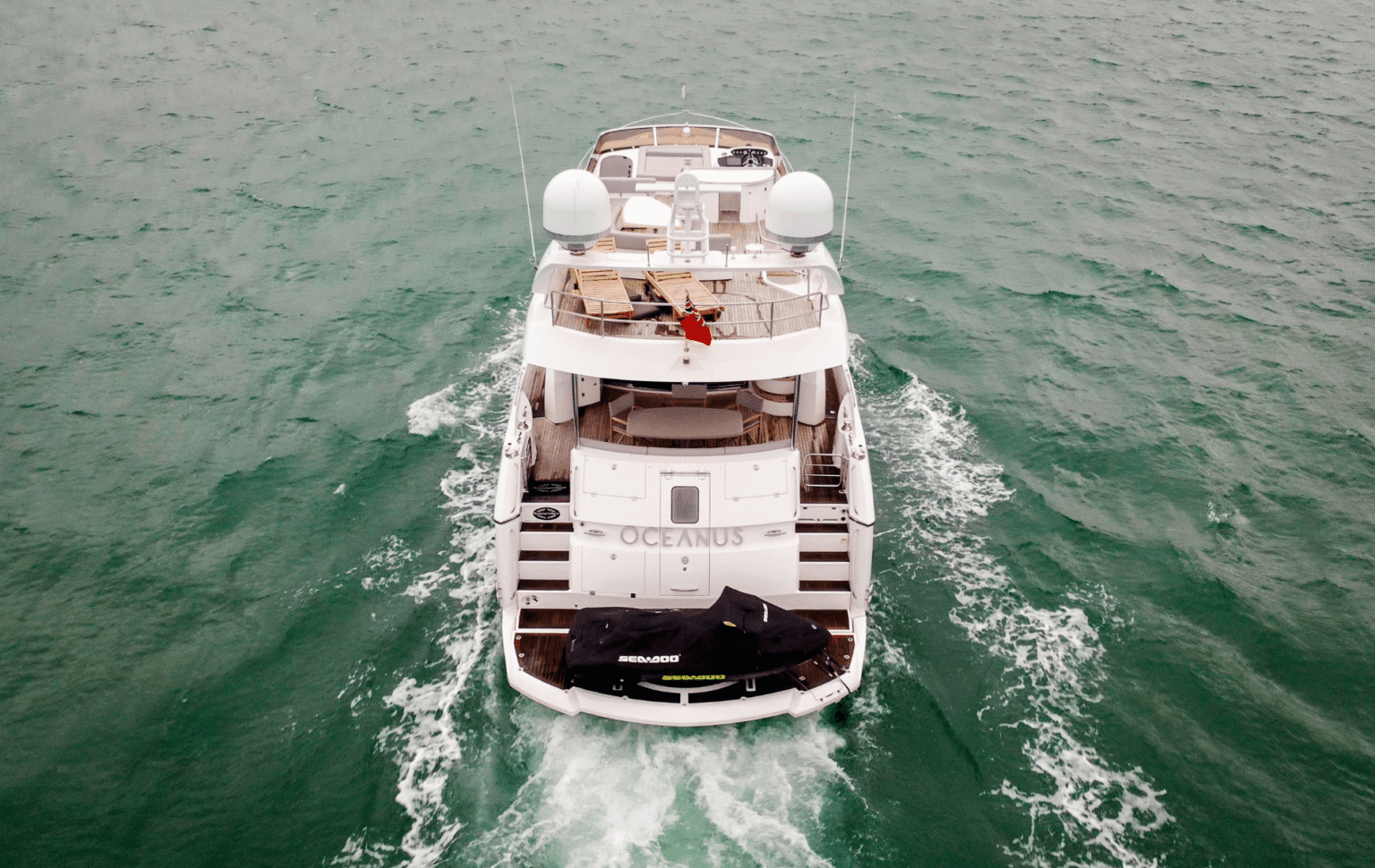 Oceanus Charters Luxury Yacht Experience Aerial View 3