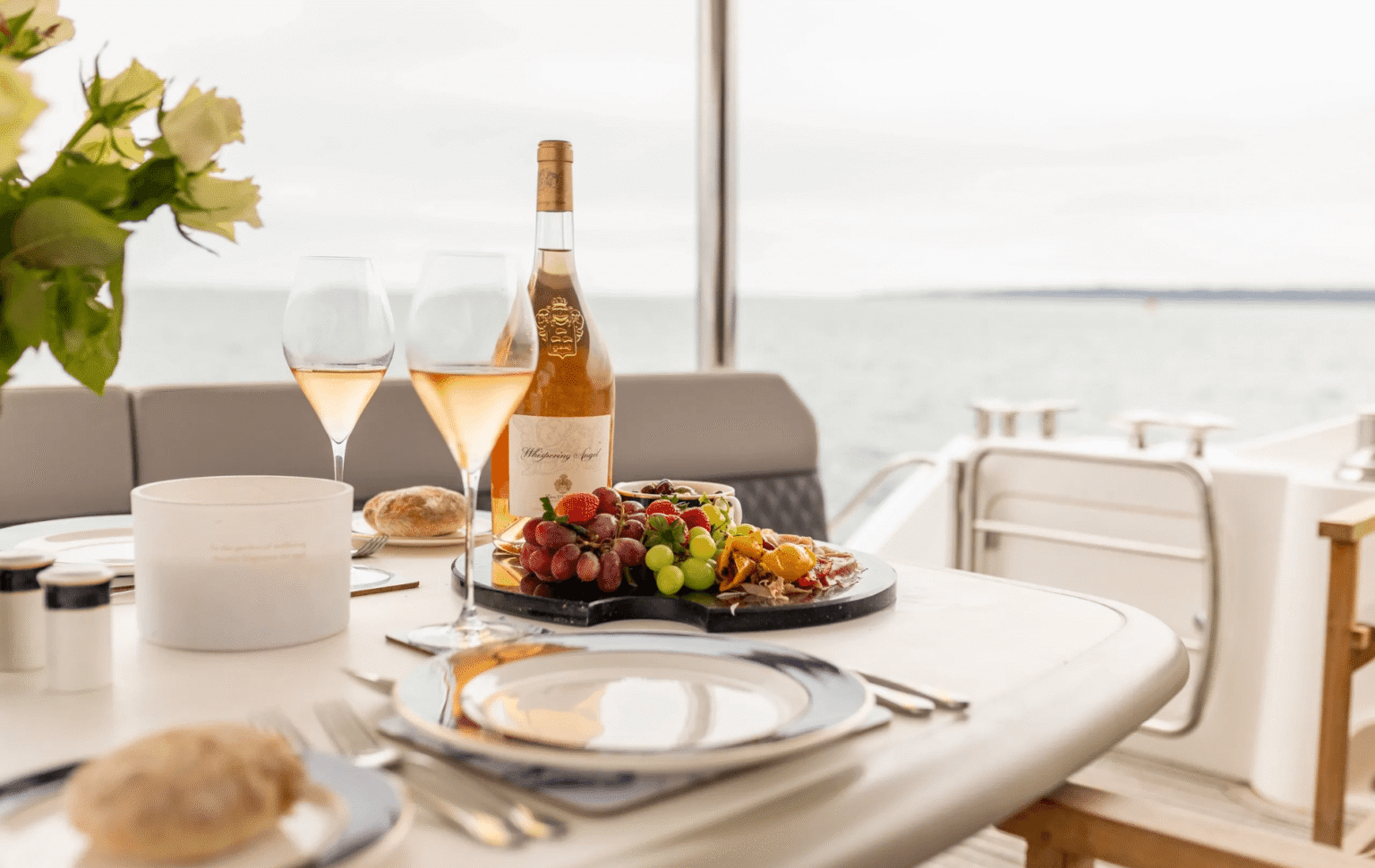 Oceanus Charters Luxury Yacht Experience Dinner Service