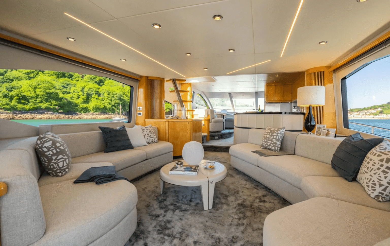 Oceanus Charters Luxury Yacht Experience Living Area