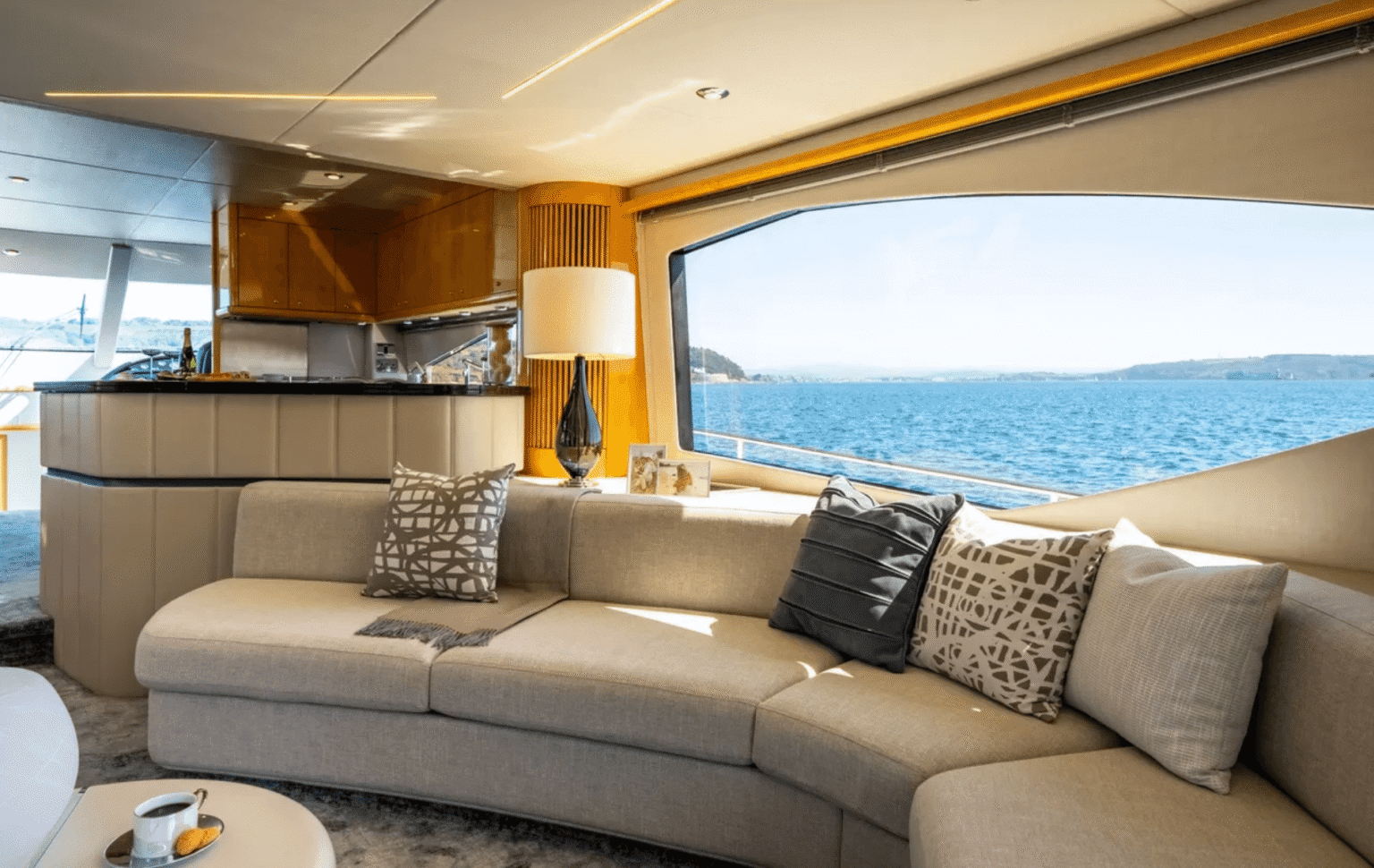 Oceanus Charters Luxury Yacht Experience Living Area View